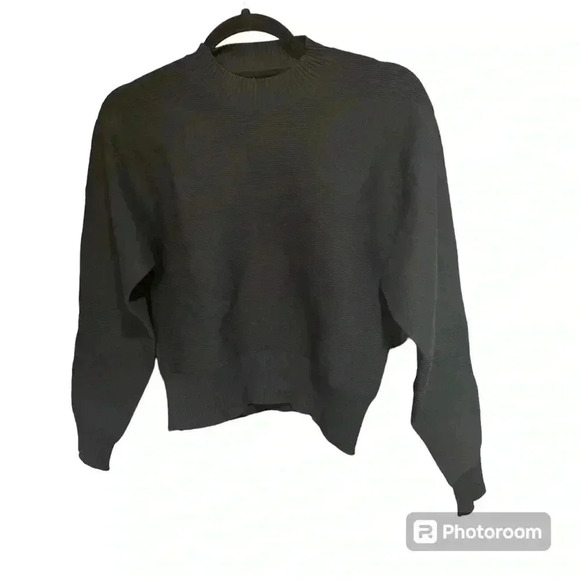Lululemon AllAround Crewneck Sweater black no size tag 2 4 - Picture 1 of 8